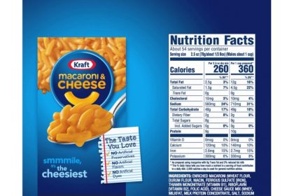 Macaroni and cheese nutrition facts