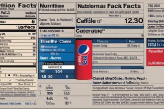 Diet pepsi nutrition facts